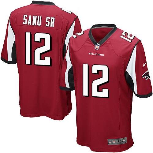 Nike Falcons #12 Mohamed Sanu Sr Red Team Color Youth Stitched NFL Elite Jersey - Click Image to Close